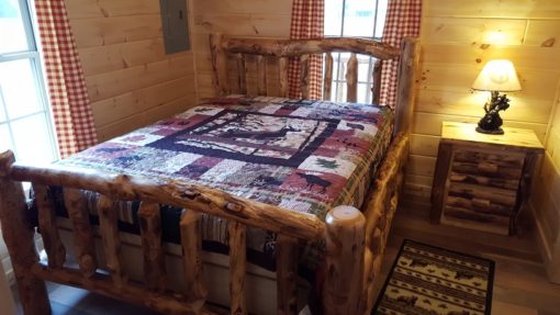 Aspen queen bed | Factory Built Cabins | Modular Cabin Builder