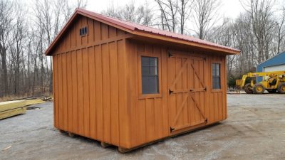 10x6 overlap wooden shed window single door pent roof felt