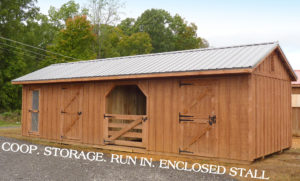 combo horse barn stall