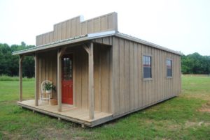 frontier cabin with porch